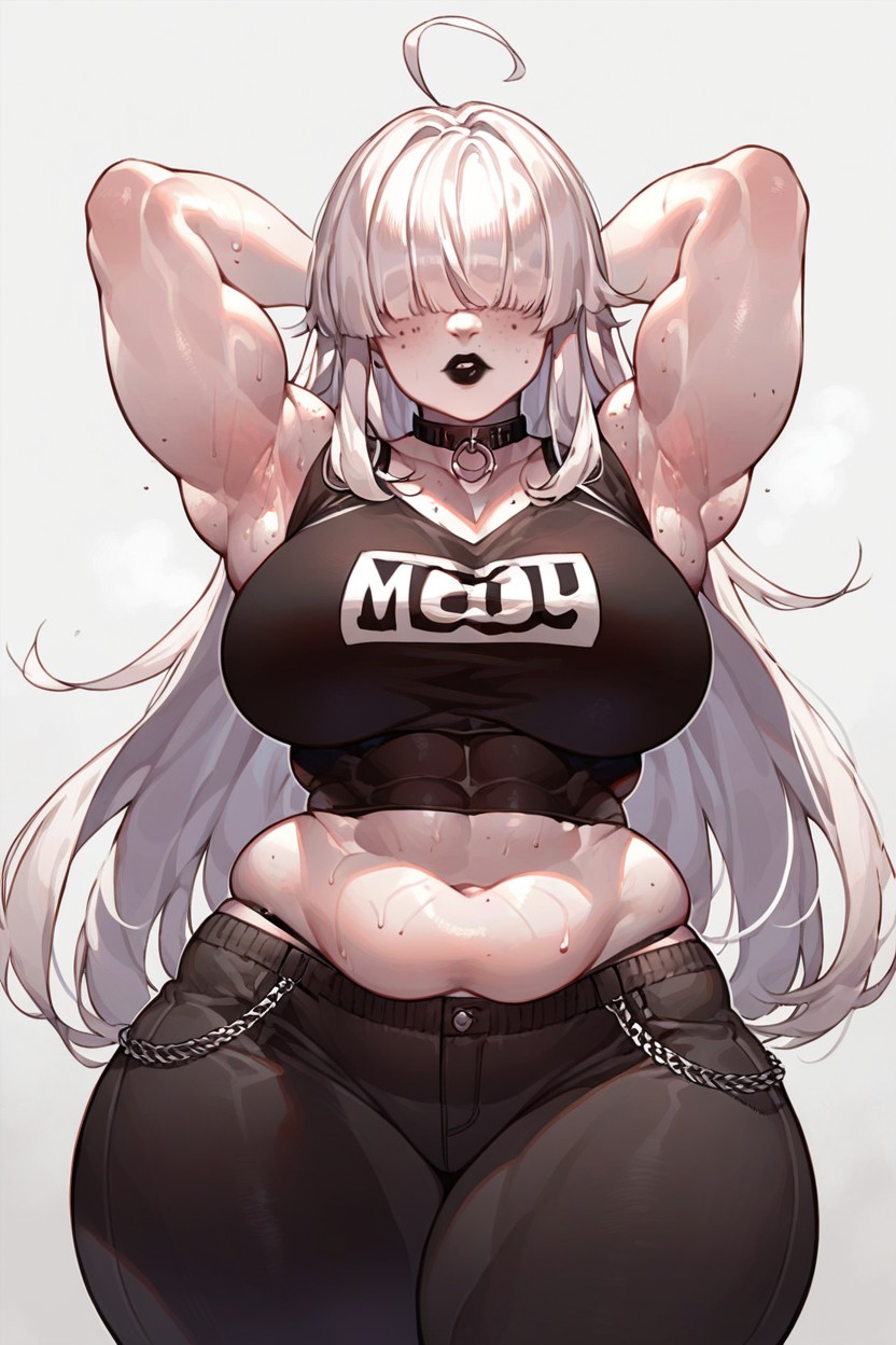 Ultra Detailed Body, White Hair, Very Thick Thighs AI Porn