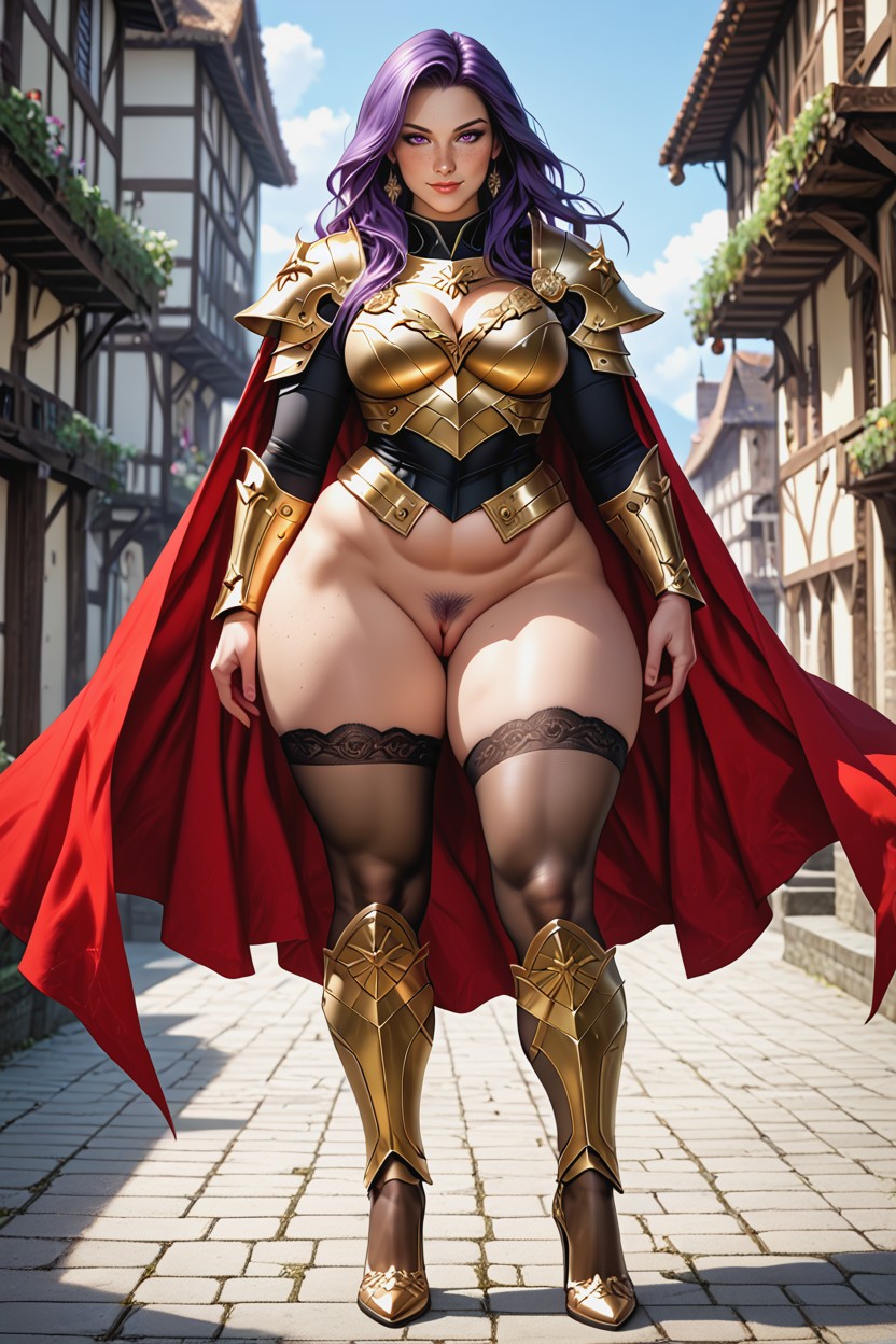 Extremely Large Ass, Thick Thighs, Full Metal Armour AI Porn