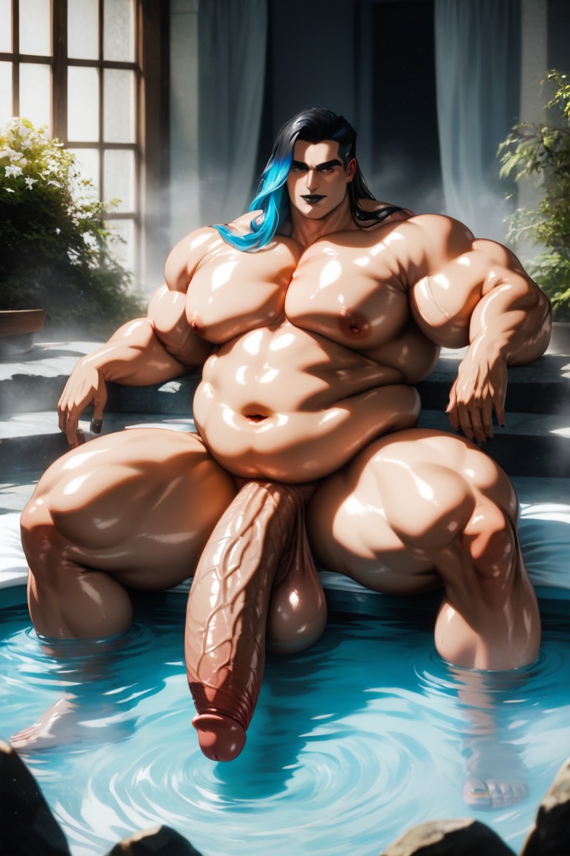 Caucasian, Jacuzzi, Black Nail Polish Porno IA Gay