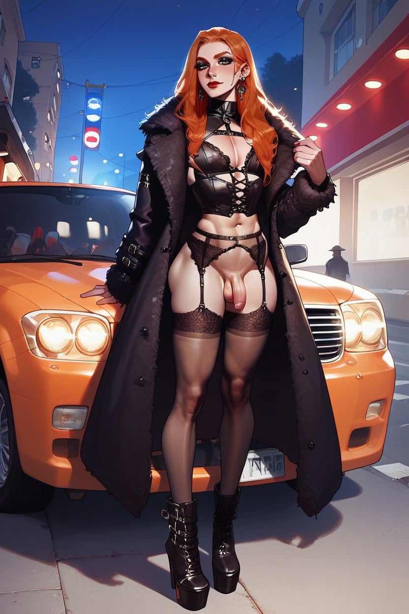 Black Stockings, Full Body View, Whore ИИ гей порно