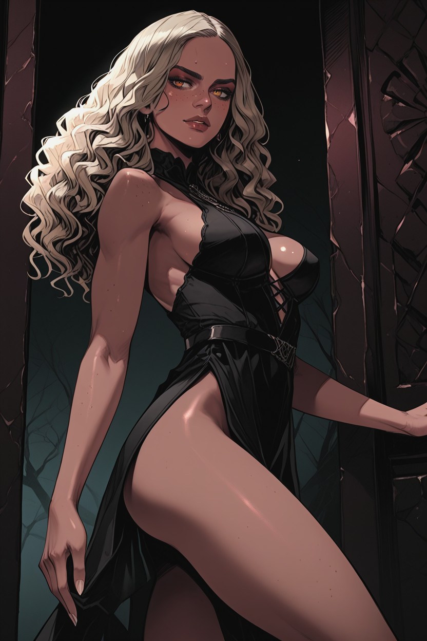 Bare Back, Bare Thighs, Cinematic Detailing Hentai AI Porn