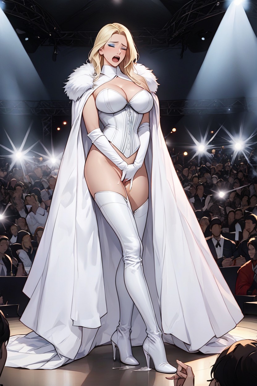 On Stage, Emma Frost Facial Features, Emma Frost AI Porn