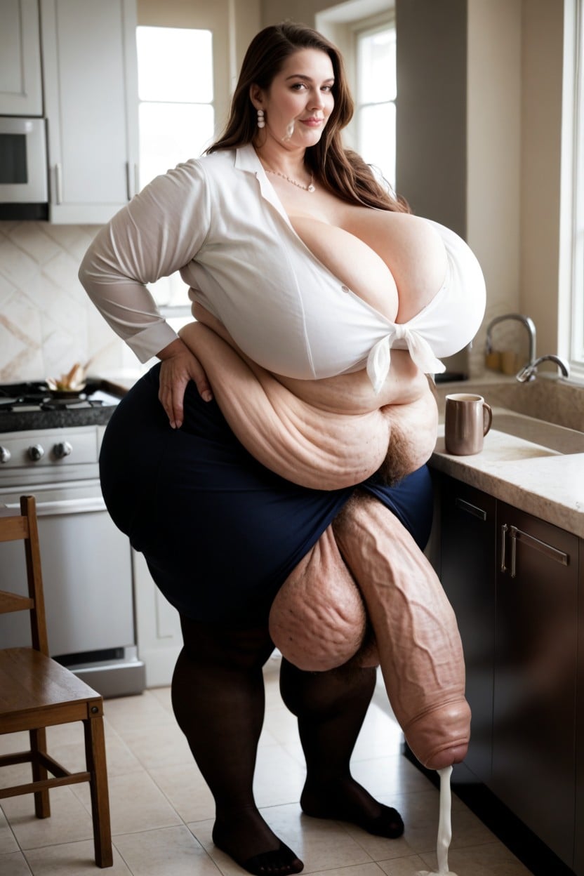 Really Hairy Balls, Obese Flabby Fat, Big Belly AI Porn