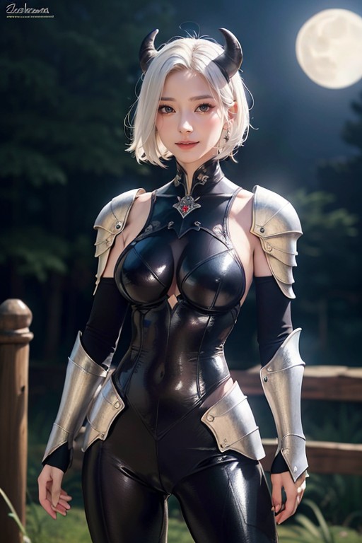 25+, Demon Horns, Pixie Haircut AI Porn