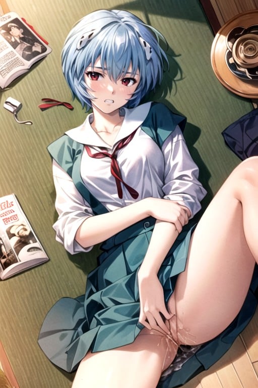 Sleeved White Blouse, Nsfw, No Panties Hentai AI Porn