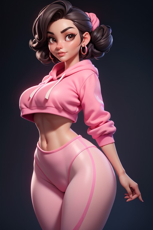 Massive Ass, 25+, Pink Spandex Pants Hentai AI Porn