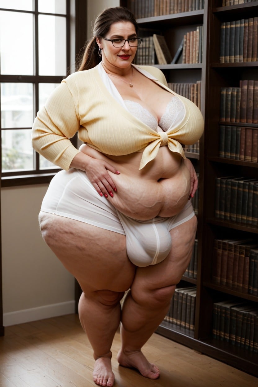 Pale Skin, Extremely Large Ass, Ssbbw AI Porn