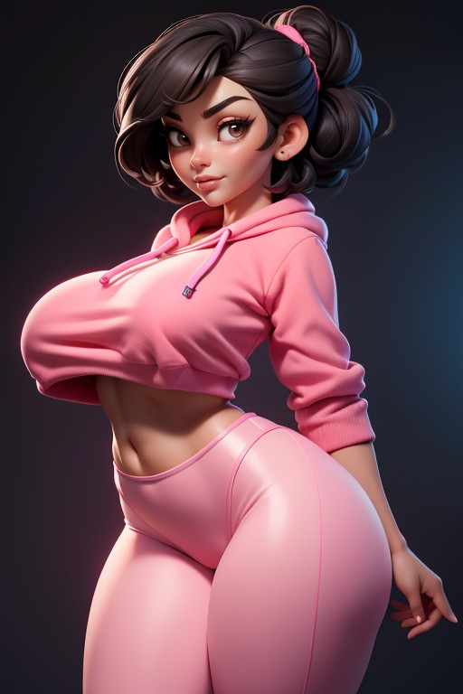 Sexy, Tanned Skin Latina, Correct Body Proportions Hentai AI Porn