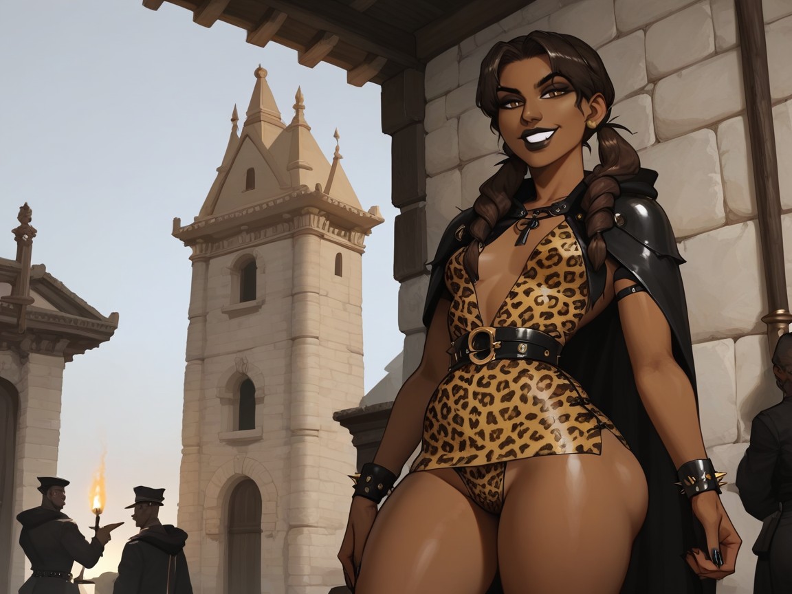 One Latina Woman, Rounded Ass, Thief AI Porn