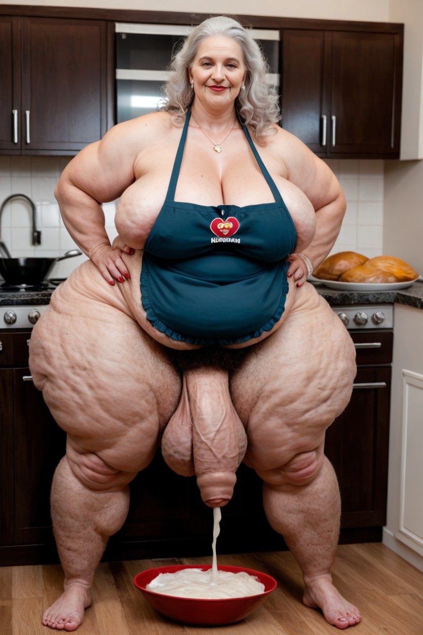 Fat Cellulite Legs, 60+, Obese AI Porn