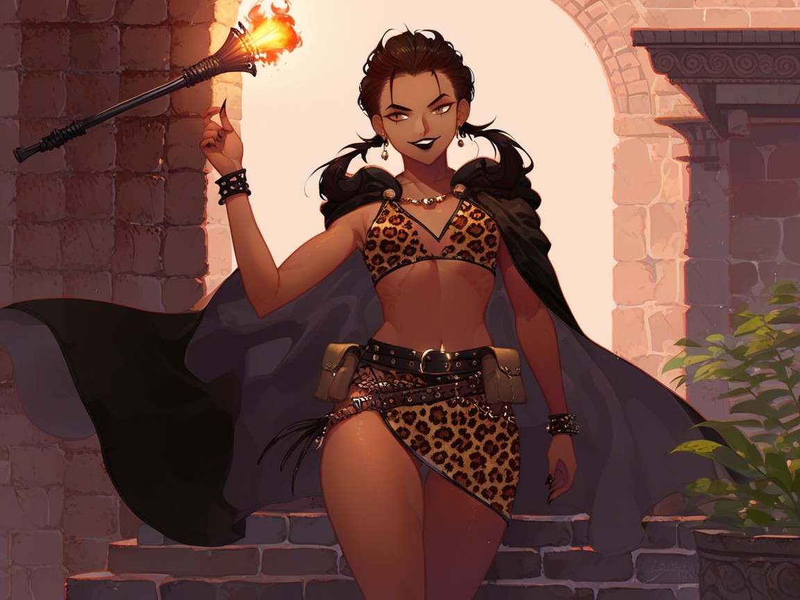 Woman Holding A Long Knotted Rope, Nsfw, Thief Hentai AI Porn