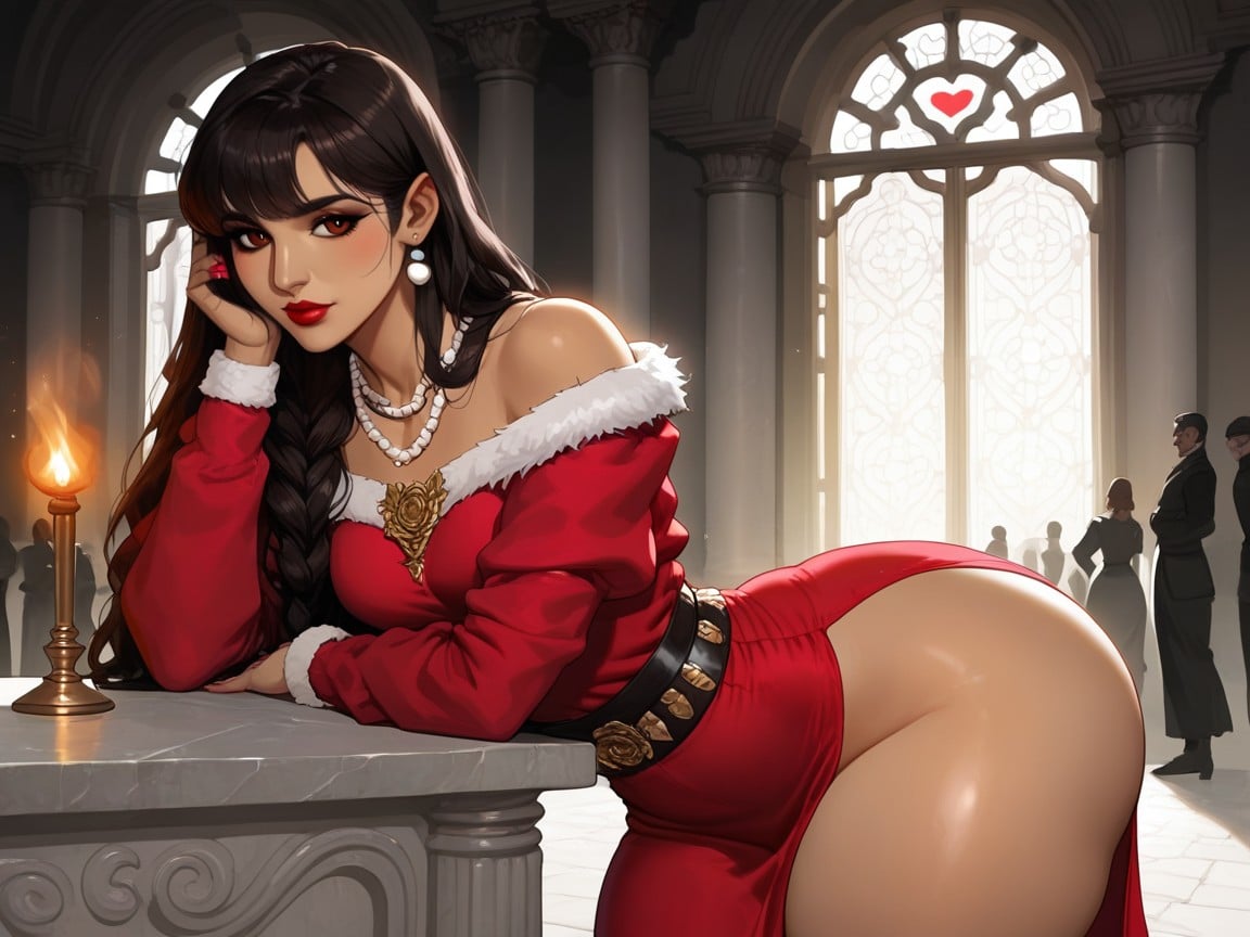 Pearl Earrings, Low Breast Width, Long Length AI Porn