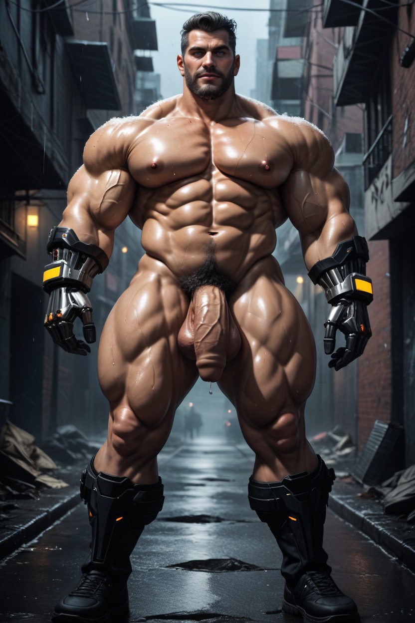 下視角, Black Metallic Limbs, Detailed Face AI同性戀黃片