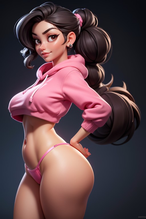 Massive Ass, Tan Skin, Tanned Skin Latina Hentai AI Porn