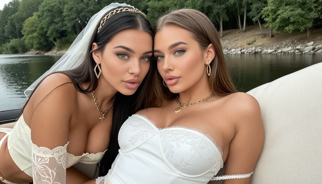 Nose Ring, Beautiful Green Eyes, Lesbian Cunnalingus Pussy AI Porn
