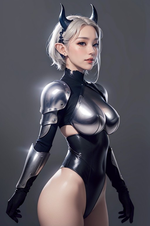 Spreading Legs, Gothic, Standing AI Porn