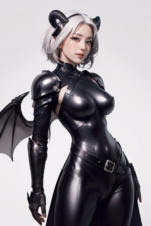 Full Moon, Body, Big Demon Wings AI Porn