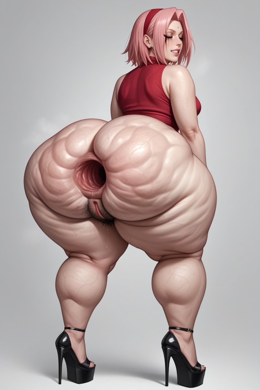 Veins On Thighs, Extremely Tight Ass, Clenched Teeth AI Porn