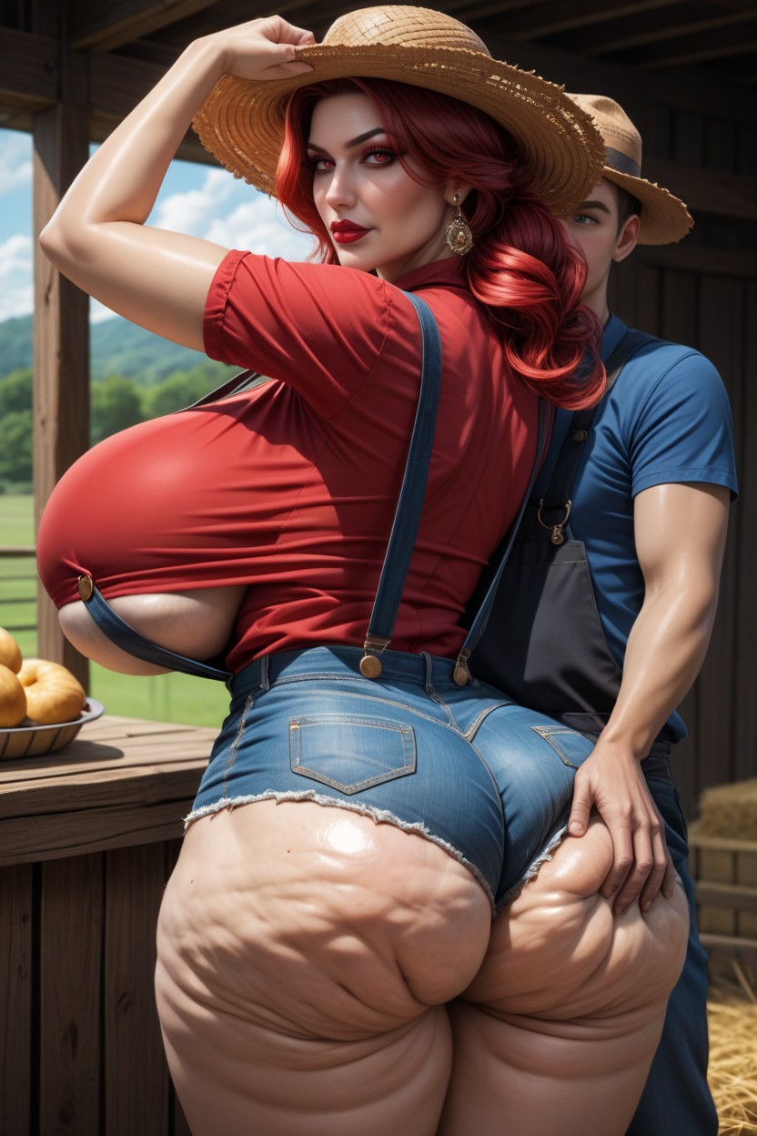Angry, Farm, Jean Shorts Hentai AI Porn