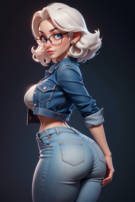 Jeans, Gorgeous Older Woman, Thicc And Juicy Hentai AI Porn