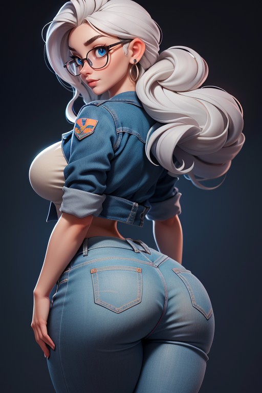 Tight Jeans, Large Thick And Curvy Body, Curvy Hips Hentai AI Porn