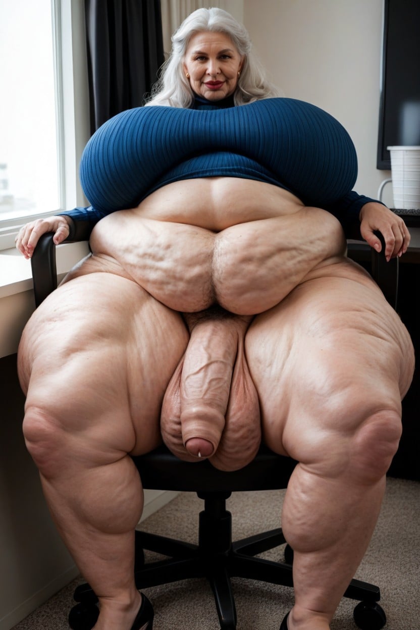 Large Veiny Calves, Extremely Fat Obese Body, Cellulite Legs AI Porn