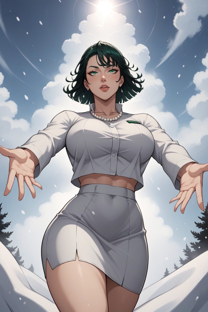 Fubuki, Clouds, Dark Hair Hentai AI Porn