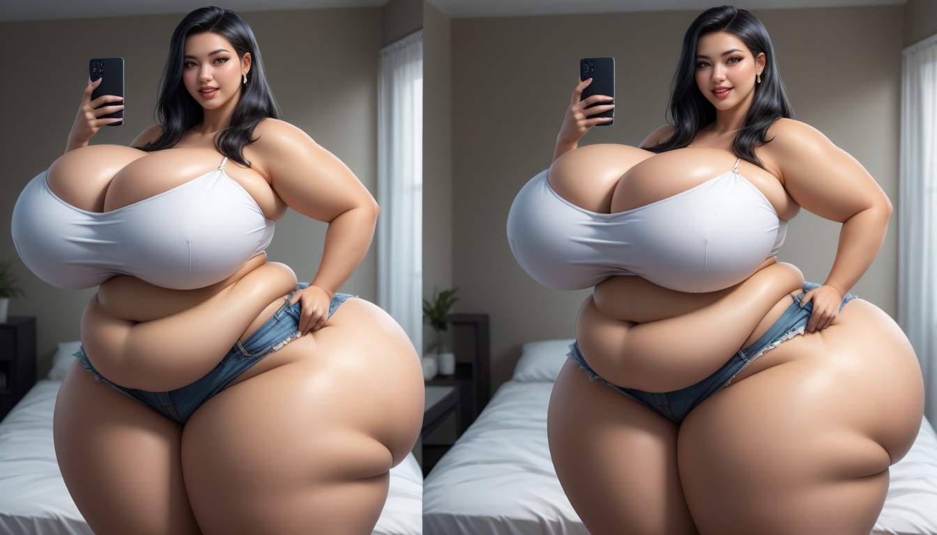 Hyper Ultra Mega Fat Ass, Mega Fat Gothic, The Most Mega Ultra Hyper Enlarging Ultra Fat Boobs Expansion BBW AI Porn