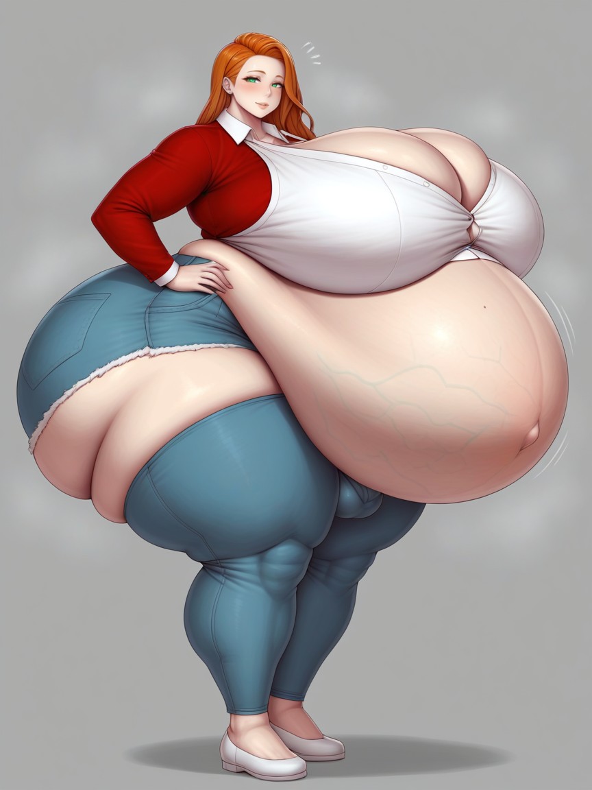 25+, Extremely Large Ass, 'hyper Round Ass' AI Porn