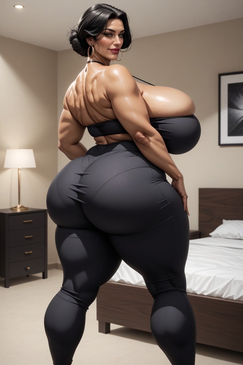 Very Short Hair, Groping, Wide Angle AI Porn