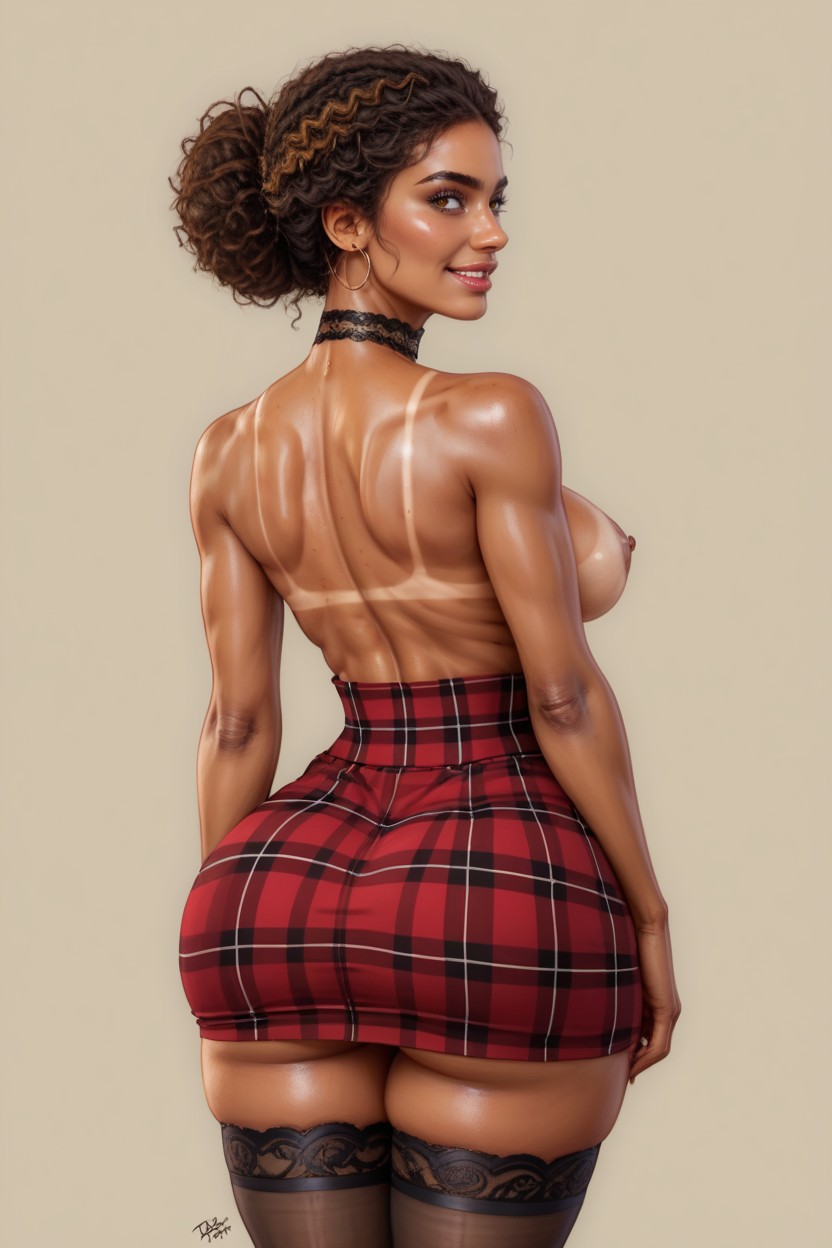 Hdr, Big Extremely Round Buttocks, Erect Nipples AI Porn