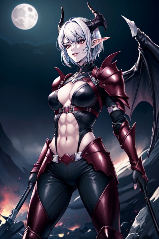 Defined Body, Moonlight, Succubus AI Porn