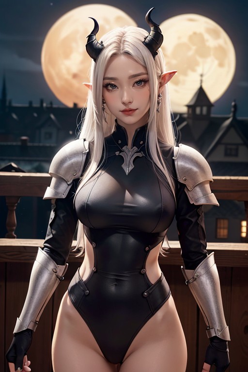 Big Moon, Knight Armor, Pale Light AI Porn