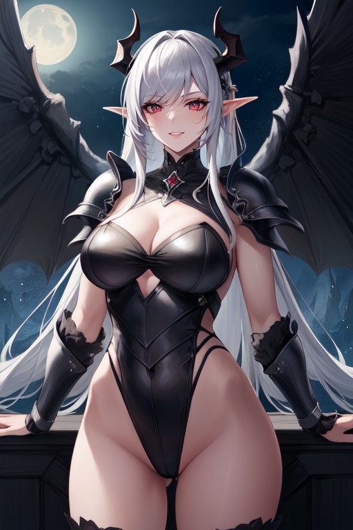 Gothic, Red Eyes, Standing AI Porn