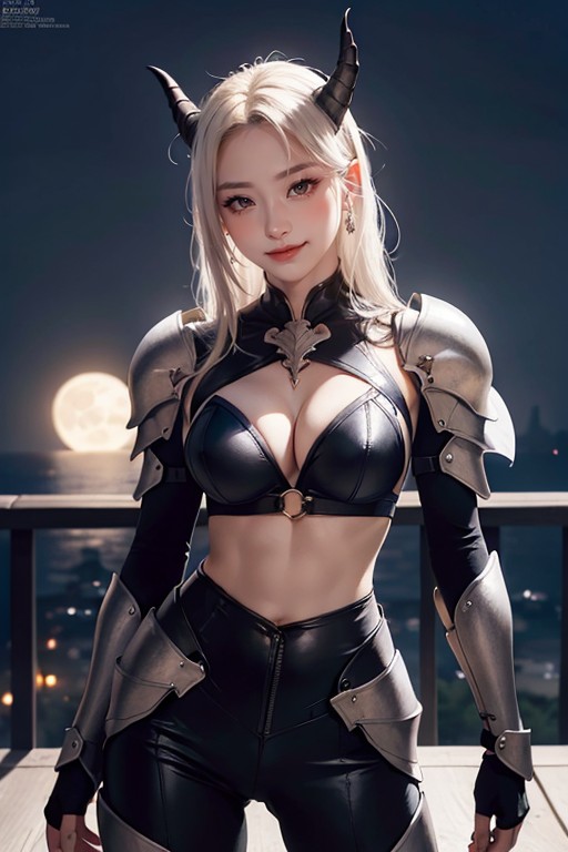 Full Plate Armor, Standing, Moon AI Porn
