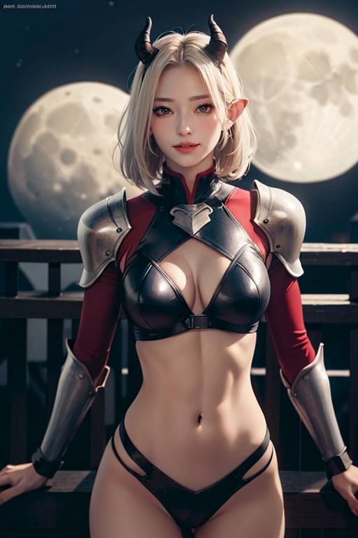 Gothic, Fit Body, Black Plain Background AI Porn