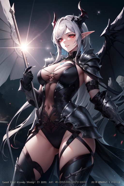 Knight Armor, Succubus, Ultra Detailed AI Porn