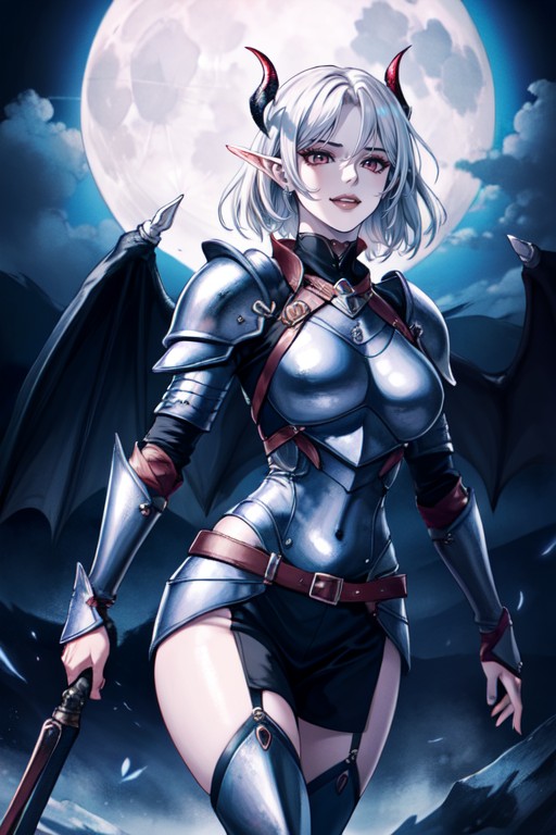 Knight Armor, Full Armor, Moonlight AI Porn