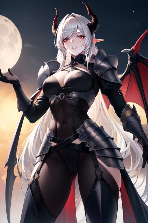 Big Moon, Pale Moonlight, Defined Body AI Porn