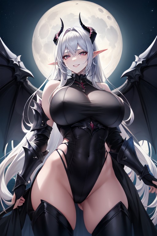 Dark Fantasy, Fit Body, Pale Moonlight AI Porn