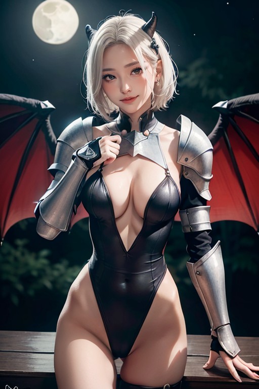 Black Plain Background, Elf Ears, Leotard AI Porn