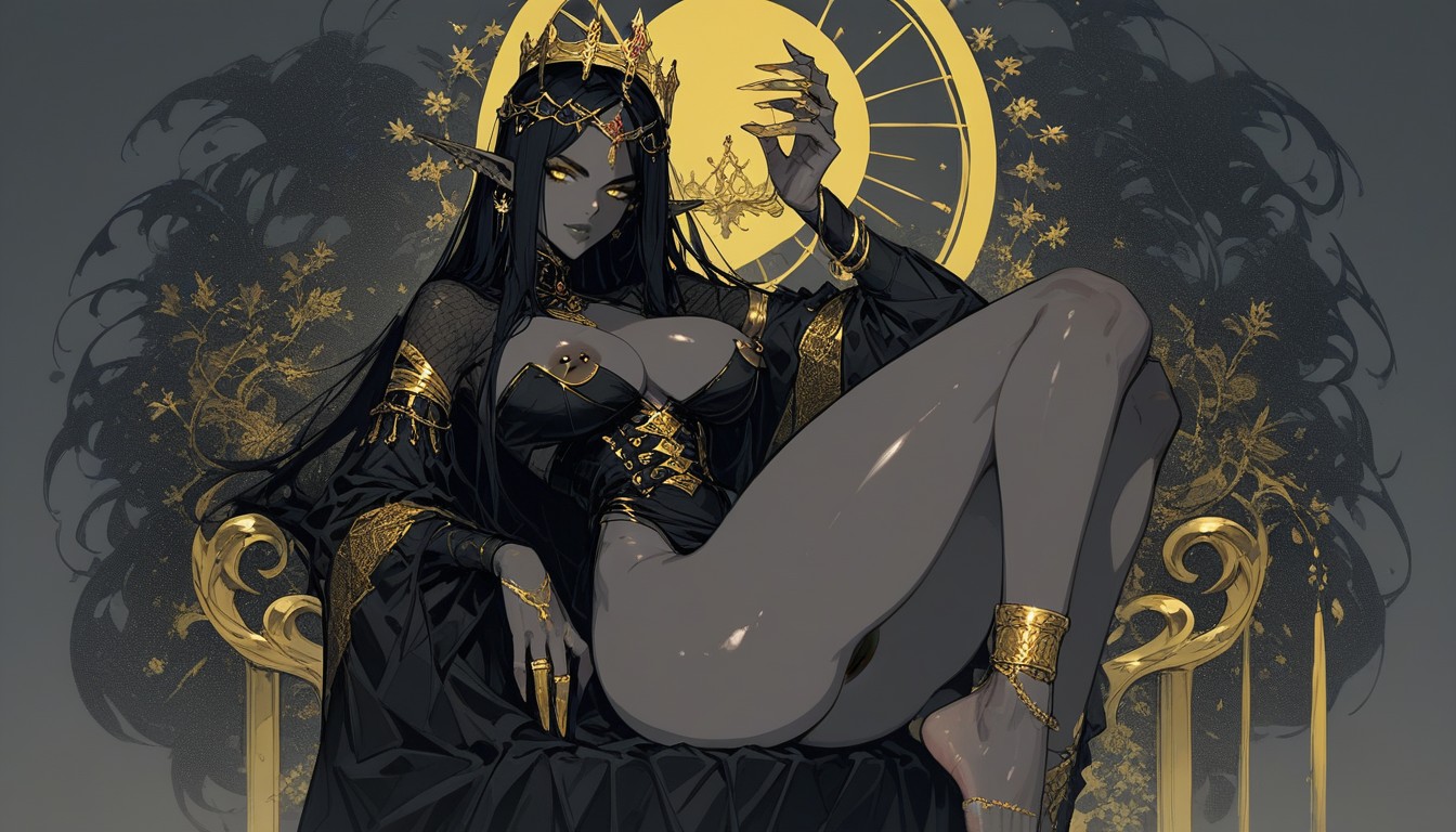Long Hair, Cleavage, Big Perfect Breasts Hentai AI Porn