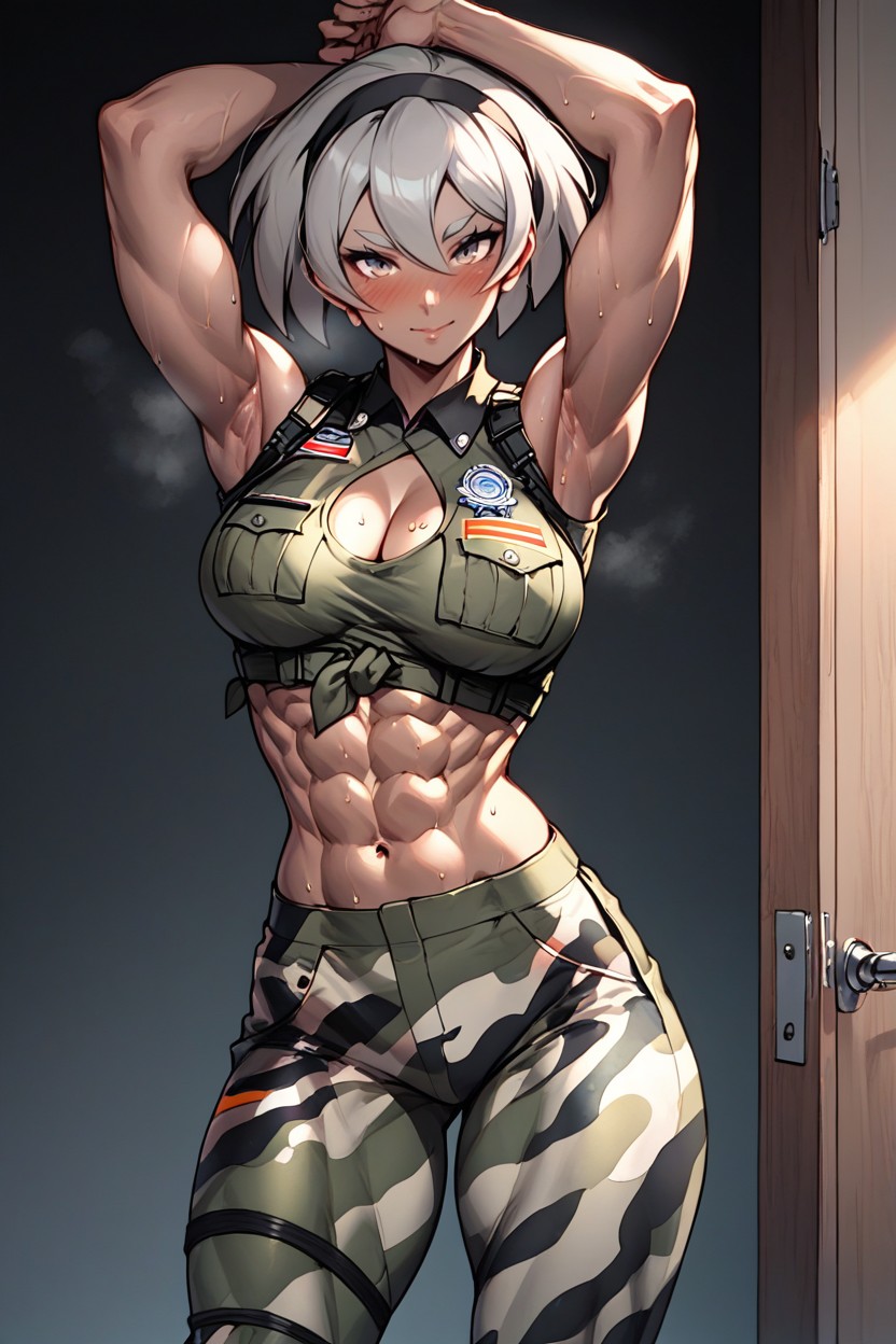 Thick Thighs, Blush, Wide Hips Hentai AI Porn
