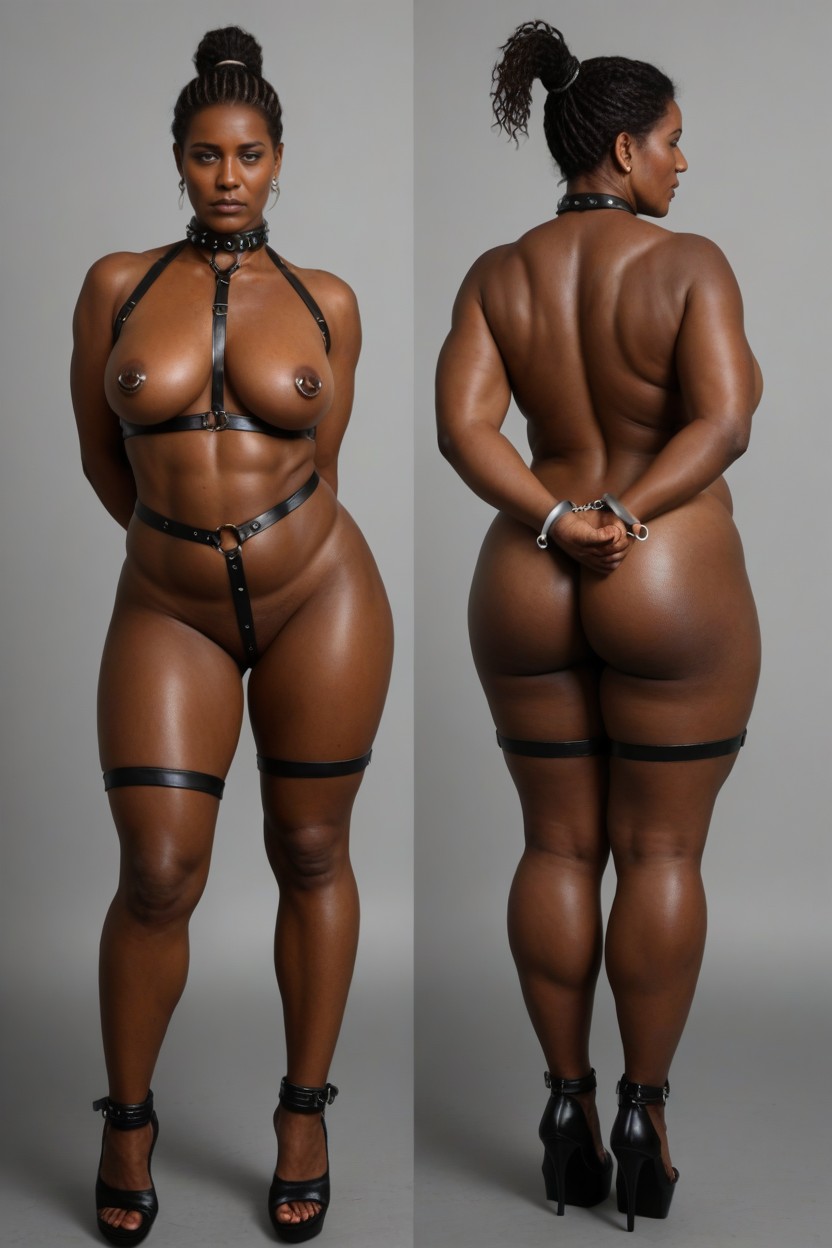 Wide Hips, Simple Background, High Heeled Shoes MILF AI Porn