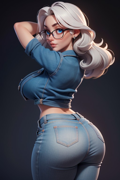 Thicc And Juicy, Arms Up, Office Jacket Hentai AI Porn