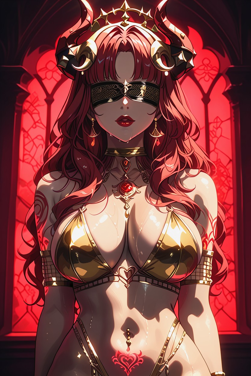 Blond Hair, Gold Bikini, Massive Breast Hentai AI Porn