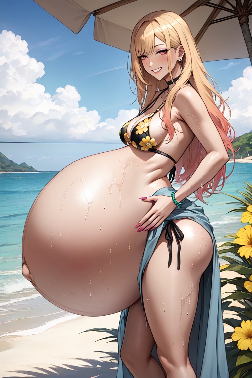Horny, Extremely Beautiful Woman, Side View Hentai AI Porn