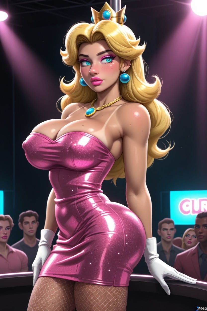Bimbo, Puffy Nipples, Thick Thighs Hentai AI Porn