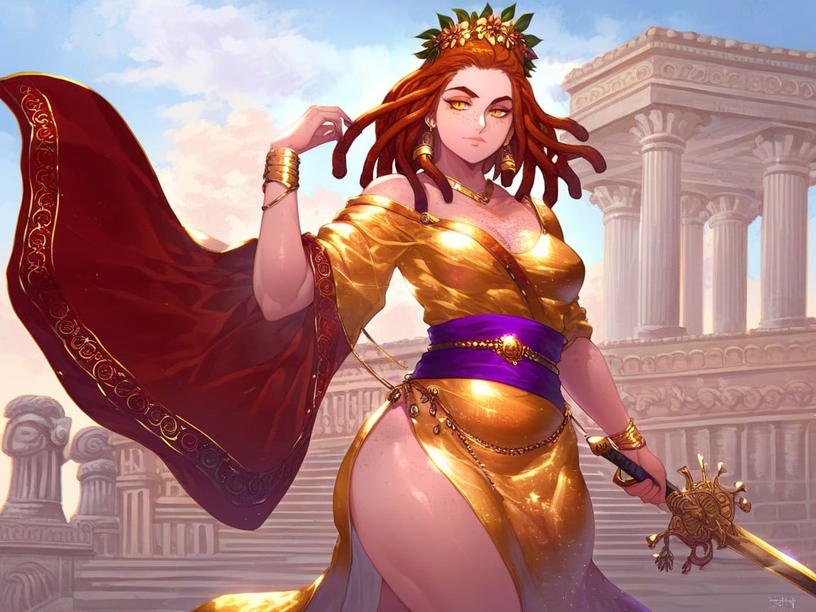 High Slit, One Shoulder Bare, Medium Breasts Hentai AI Porn