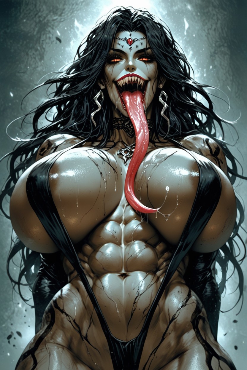 Black Skin, Abs, Pov Drooling X AI 포르노